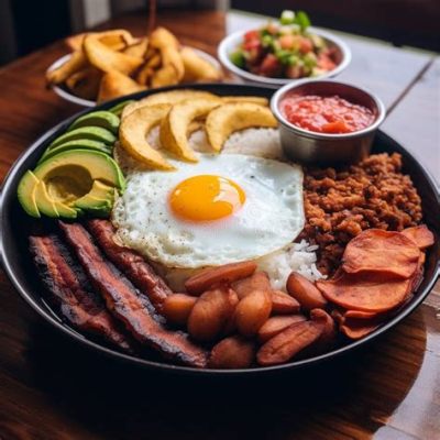    bandeja paisa 是一個令人垂涎的南美盛宴，它將濃郁的肉類風味與爽脆的蔬菜完美融合！